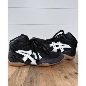ASICS Matflex 7 Black White Wrestling Shoes 1084A011 Kids Youth US 13